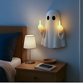 economico Luci decorative-1 pz Halloween fantasma dito medio luce notturna luminosa veranda camera da letto balcone atmosfera decorazione luce pendente