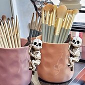 Недорогие Хэллоуинские висячие и настольные украшения-2 подвесных украшения в виде скелетов из смолы на Хэллоуин, жуткие садовые украшения, балконы и настольные украшения, фигурки для домашнего декора на Хэллоуин