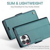 levne Pouzdra pro iPhone-telefon Carcasă Pro Apple AirTag iPhone 16 15 14 Pro Max Plus iPhone 16e Flip Cover Ochrana celého těla Stojánek Slot pro kartu TPU PU kůže