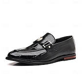abordables Semi-formel-Mocassins en similicuir bordeaux pour homme, effet crocodile, avec boucle décorative en métal, pour hommes d&#039;affaires, événements formels et banquets