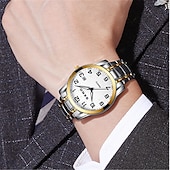 levne Quartz hodinky-Dámské Muži děti Křemenný Luxus Velký ciferník Módní Obchodní Svítící Kalendář VODĚODOLNÝ Pásek z nerezové oceli Hodinky