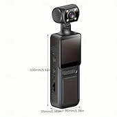 abordables Caméras, appareils photo et vidéo-Caméra d&#039;action à objectif pivotant Ultra HD 4K - enregistrement en boucle &amp;Caméra corporelle portative étanche et antichoc à vision nocturne pour le ski, le cyclisme et les aventures en plein air