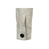economico Capispalla Elite da Uomo-Per uomo Giacca Leggera Blazer 100% lino Scuola Formale Vacanza Elegante Vintage Estate Primavera Lino Tinta unica Tasca Delicato sulla Pelle Comodo Monopetto Un Bottone Bottone frontale Giacca