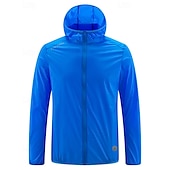 abordables Vestes de course-Femmes Veste de course Veste d&#039;extérieur Veste à capuche Cordon de serrage Poche à Fermeture Éclair manche longue Top Athleisure Coupe-vent UPF 50+ Respirant Pêche Randonnée Course Tenue de sport