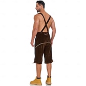 abordables pantalones de cuero-Oktoberfest Lederhosen Camisas Sombrero alpino bávaro Alemán prados Hombre Carnaval Fiesta Festival de Cerveza Paño de estilo tradicional Blusa Pantalones cortos Accesorios