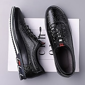 abordables Baskets-Baskets décontractées en similicuir texturé pour homme – chaussures à lacets légères pour la marche quotidienne, les voyages et le style urbain du week-end
