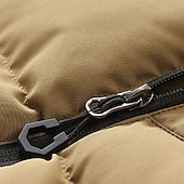 preiswerte Westen-Herren Wanderweste Pufferweste Ärmellos Weste Außen Thermowarm Winter Reißverschluss Tasche Polyester Schwarz Grün Khaki Jagd Angeln Klettern