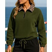 economico Felpa &amp; Sweatshirt-Per donna Felpe Giacca in pile morbido polare Cerniera a un quarto Manica Lunga Top Athleisure Di pile Antivento Leggero Caldo Escursionismo Allenamento Atletico abbigliamento sportivo Abbigliamento