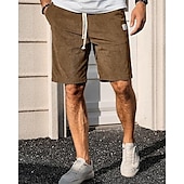 economico Pantaloncini casual-Per uomo Shorts Pantaloncini Estivi Pantaloncini casual Pantaloncini di velluto a coste Tasca Elastico in vita Coulisse Semplice Comodità Traspirante Corto All&#039;aperto Vacanza Canotta sportiva Casual