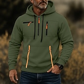 abordables Sudadera Táctica-Hombre Sudadera Sudadera con capucha y cremallera de un cuarto Sudadera táctica con capucha Negro Verde Ejército Azul Marino Caqui Gris Claro Con Capucha Plano Cremallera Deporte Casual Diario Ropa