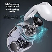 voordelige TWS True Wireless Headphones-Bluetooth-oordopjes Echte draadloze oordopjes met OpenAudio voor bewustwording Clip-on-ontwerp voor comfort Meeslepende audio Tot 48 uur speeltijd