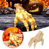 economico Halloween-Decorazioni di Halloween a forma di mano di scheletro che striscia, spaventoso teschio che striscia attivato dal suono, mano di scheletro che striscia con luce calda alimentata a batteria per feste,