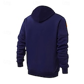abordables sweats à capuche basiques pour hommes-Homme Sweat à capuche Sweat à capuche zippé intégral Noir Blanche Vin bleu marine Bleu Roi À capuche Uni Zip Up Avec Poches Sport &amp; Loisir Quotidien Fête Polyester Streetwear Basique Occasionnel