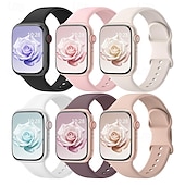 abordables Bracelets Apple Watch-6 Trousses Bracelet Sport Compatible avec Bracelet Apple Watch 38mm 40mm 41mm 42mm 44mm 45mm 49mm Mignon Silicone Bracelet de remplacement pour iwatch Ultra 2 Série 9 8 7 SE 6 5 4 3 2 1