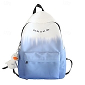 abordables Sacs à dos de Collège-Sac à dos dégradé esthétique pour adolescentes – cartable léger avec porte-clés canard mignon, cartable pastel doux pour la rentrée ou un usage quotidien