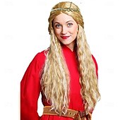 economico Parrucche dei personaggi dei film-parrucca da principessa sposa ranuncolo – parrucca sintetica lunga castana per donna, perfetta per Halloween e cosplay &amp;feste a tema