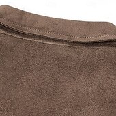 abordables Vestes en Suède Synthétique-Homme Veste Légère Veste en faux suède Vacances Quotidien Avec Poches Printemps Automne Uni Mode Classique Revers Régulier Noir Kaki Café Gris Veste