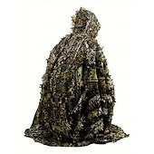 economico Attrezzatura da Campeggio-Mantello mimetico 3D con foglia d&#039;acero, design taglia unica, cappuccio in rete, perfetto per attività all&#039;aperto, birdwatching, caccia, giochi stealth