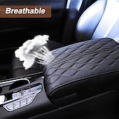 economico Organizzazione spazi-Bracciolo in memory foam per auto, cuscino per console centrale con tasca portaoggetti, porta telefono, scatola per fazzoletti, supporto per gomiti per il comfort di guida