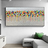 preiswerte Ölgemälde-Mintura handgefertigte abstrakte, farbenfrohe, strukturierte Ölgemälde auf Leinwand, Wandkunst, Dekoration, modernes abstraktes Bild für die Inneneinrichtung, gerolltes, rahmenloses, ungedehntes