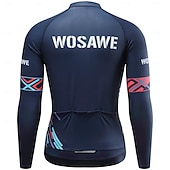 cheap Men&#039;s Jerseys-WOSAWE Spring Summer Men&#039;s Cycling Long Sleeve Quick Dry Breathable Printed Top Road Cycling Jersey Jacket BD270