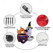 levne Halloween-Halloween nafukovací duch honky vozík dýňový vzduchový model ozdoby led světelné venkovní dekorace nádvoří atmosféra