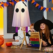 お買い得  ハロウィン室内-ハロウィンゴースト吊り下げゴースト屋内および屋外ポーチツリー中庭ガーデンテラス装飾ライト3照明モード風景ライト1個