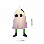 お買い得  ハロウィン室内-ハロウィンゴースト吊り下げゴースト屋内および屋外ポーチツリー中庭ガーデンテラス装飾ライト3照明モード風景ライト1個