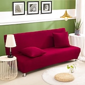 baratos Capa do sofá futon.-Capa de sofá-cama sem braços em tecido jacquard à prova d&#039;água, decoração de ano novo, capa protetora elástica para banco