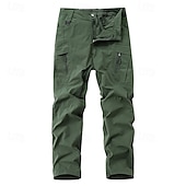 preiswerte Cargohosen-Herren Cargo-Hosen Hose Knöpfe Mehrere Taschen Einfach tragbar Outdoor Täglich Campen und Wandern Mode Klassisch Schwarz Khaki