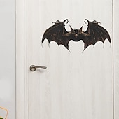 abordables Autocollants d&#039;Halloween-Autocollants muraux chauve-souris effrayants d&#039;Halloween, autocollants chauve-souris 3D autocollants pour chambre à coucher, salon, entrée, décoration murale effrayante d&#039;Halloween pour la maison ou
