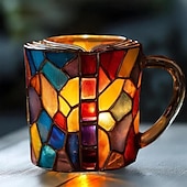 preiswerte Becher &amp; Tassen-bemalte Buchtasse 300ml/10oz Gitarren-Kaffeetasse Buch-Kaffeetasse einzigartige bunte Glasbücher Stapel-Kaffeetasse Sammlung Geschenk