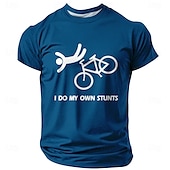 economico Magliette divertenti da uomo-Maglietta divertente da uomo con la scritta &quot;I do my own stunts&quot;, a maniche corte, con stampa 3D, girocollo, alla moda, basic, casual, da strada, per tutti i giorni, estate e primavera, abbigliamento