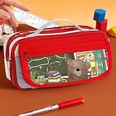 economico astucci e portapenne-Astuccio portapenne alla moda per bambini, design creativo, colore unito, cancelleria, album, materiale scolastico per bambini