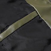 preiswerte Kunstlederjacke-Herren Kunstlederjacke Bikerjacke Motorradjacke Urlaub Täglich Winddicht Warm Tasche Herbst Winter Einfach Mode Klassisch Stehkragen Regulär Schwarz Grün Jacken