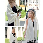 ieftine împachetări pentru invitați la nuntă-Șaluri pashmina cu aspect de cașmir, eșarfe, eșarfă la modă pentru femei, cadouri de seară pentru nuntă și domnișoare de onoare