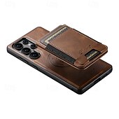 abordables Carcasas Samsung-teléfono Funda Para Samsung galaxia S25 Más S25 Ultra S24 Ultra S24 Plus S24 S23 S23 Ultra S23 Plus Funda Trasera Magnética Soporte de carga inalámbrica Caballete Retro TPU Cuero de PU