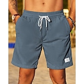 preiswerte Lässige Shorts-Herren Shorts Sommershorts Freizeitshorts Cordshorts Tasche Elastischer Bund Kordelzug Einfach Komfort Atmungsaktiv Kurz Outdoor Sport Klassisch Lässig Schwarz Weiß Mikroelastisch