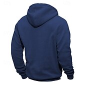 preiswerte Basic-Hoodies für Herren-Herren Kapuzensweatshirt Viertelreißverschluss Kapuzensweatshirt Schwarz Marineblau Khaki Hellgrau Dunkelgray Mit Kapuze Farbblock Patchwork Tasche Sport &amp; Outdoor Täglich Ferien Polyester Streetwear
