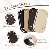 cheap Down to $30-3/4pcs Crochet Bag Bases 3.94*8.66inch with Holes - Assorted Colors Long Oval Shape for DIY Shoulder Bags &amp; Crafts Random Colors Purse Shapers