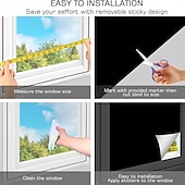 billige Blackout -gardin-Bærbare mørkleggingsgardiner, 420d oxfordstoff, helmørkleggende solskjerm, lysblokkerende vindusgardiner til reise, hjem eller kontor, selvklebende