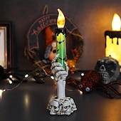 cheap Halloween Indoor-1 Pc 21.5cm Halloween Ghost Hand LED Electronic Candle Decorative Light Indoor Restaurant Party Decoration Light Decoration Light