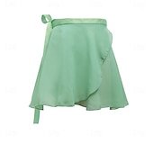 voordelige Balletkleding-Volwassen balletdansrok, elastische taille chiffon halve rok met lintstrik, ideaal voor de training &amp;balletopleiding