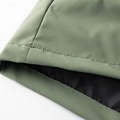 preiswerte Sportjacke-Herren Sport Jacke Regenmantel Wanderjacke Windjacke Outdoor Sport Wasserdicht Windjacke Reißverschluss Tasche Frühling Herbst Farbblock Mode Streetwear Mit Kapuze Regulär Hellgrün Dunkelgrün Khaki