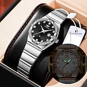 halpa Kvartsikellot-Uusi tyylikäs naisten ruusukultakotelo kvartsikello ipx7 vedenkestävyys ja luminous kalenterinäyttö rannekello arkielämään matkalle ystävänpäivälahja naisille