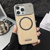 levne Pouzdra pro iPhone-telefon Carcasă Pro iPhone 17 Pro Max 17 Air 16 15 14 Pro Max Plus 13 Pro Max Zadní kryt Magnetické Nárazuvzdorné Textura dřeva PC