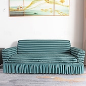 cheap Sofa Cover-3D Bubble Lattice Elegant Stretch Sofa Cover Loveseat Cover Couch Cover Spandex Elastic Sofa Slipcover Protector with Skirt