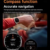 abordables Montres connectées-S666R Montre intelligente 1.43 pouce Smartwatch Montre Connectée Bluetooth Podomètre Rappel d&#039;appel Moniteur d&#039;Activité Compatible avec Android iOS Hommes GPS Longue Veille Étanche IP68 Boîtier de