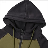 abordables Sudadera Táctica-Hombre Sudadera Sudadera con capucha y cremallera completa Sudadera con capucha de lana Sudadera táctica con capucha Negro Rosa Verde Ejército Burdeos Azul Piscina Con Capucha Plano Cremallera