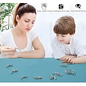 cheap Gifts-Metal Wire Puzzle Set of 24 with Pouch,Brain Teaser IQ Test Disentanglemen Iron Link Unlock Interlock Game Chinese Ring Magic Trick Toy for Party Favor Kids Adults Challenge